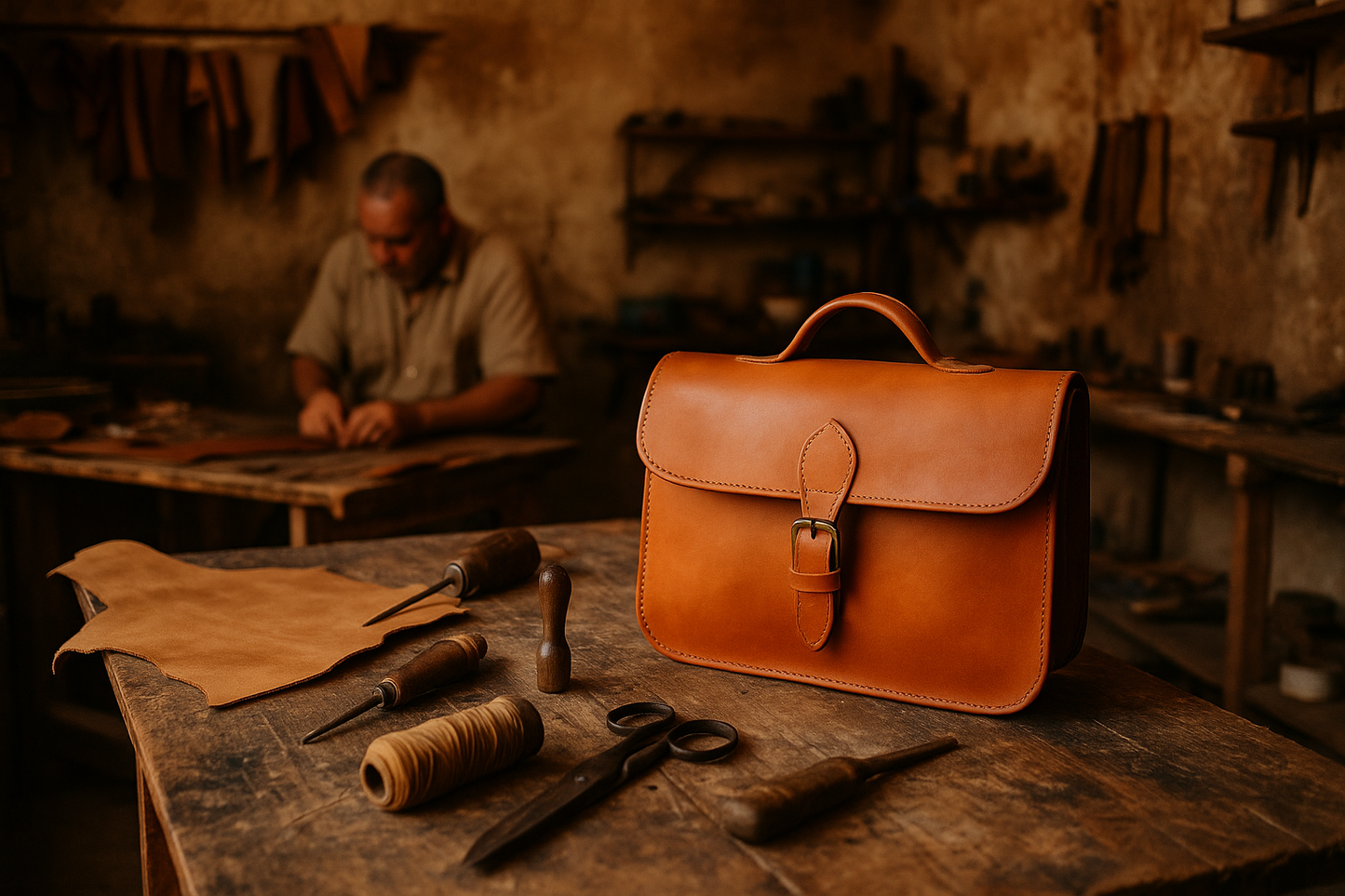 L’élégance du cuir Marocain fait main authentique et durable